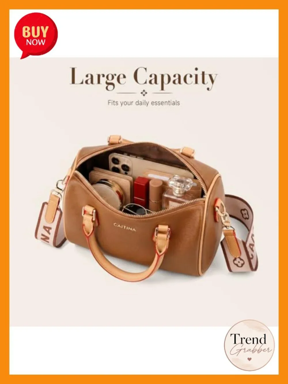 Women Vegan Leather Barrel Satchel Handbag Crossbody Purse Top Handle Shoulder